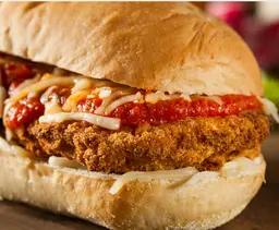 Chicken Parmesan Mozzarella and Marinara Sandwich